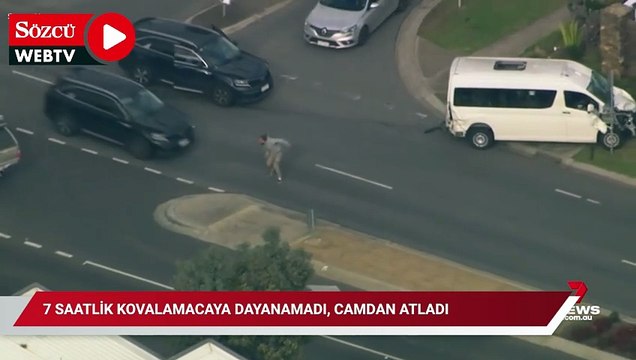 7 saatlik kovalamacaya dayanamadı, camdan atladı