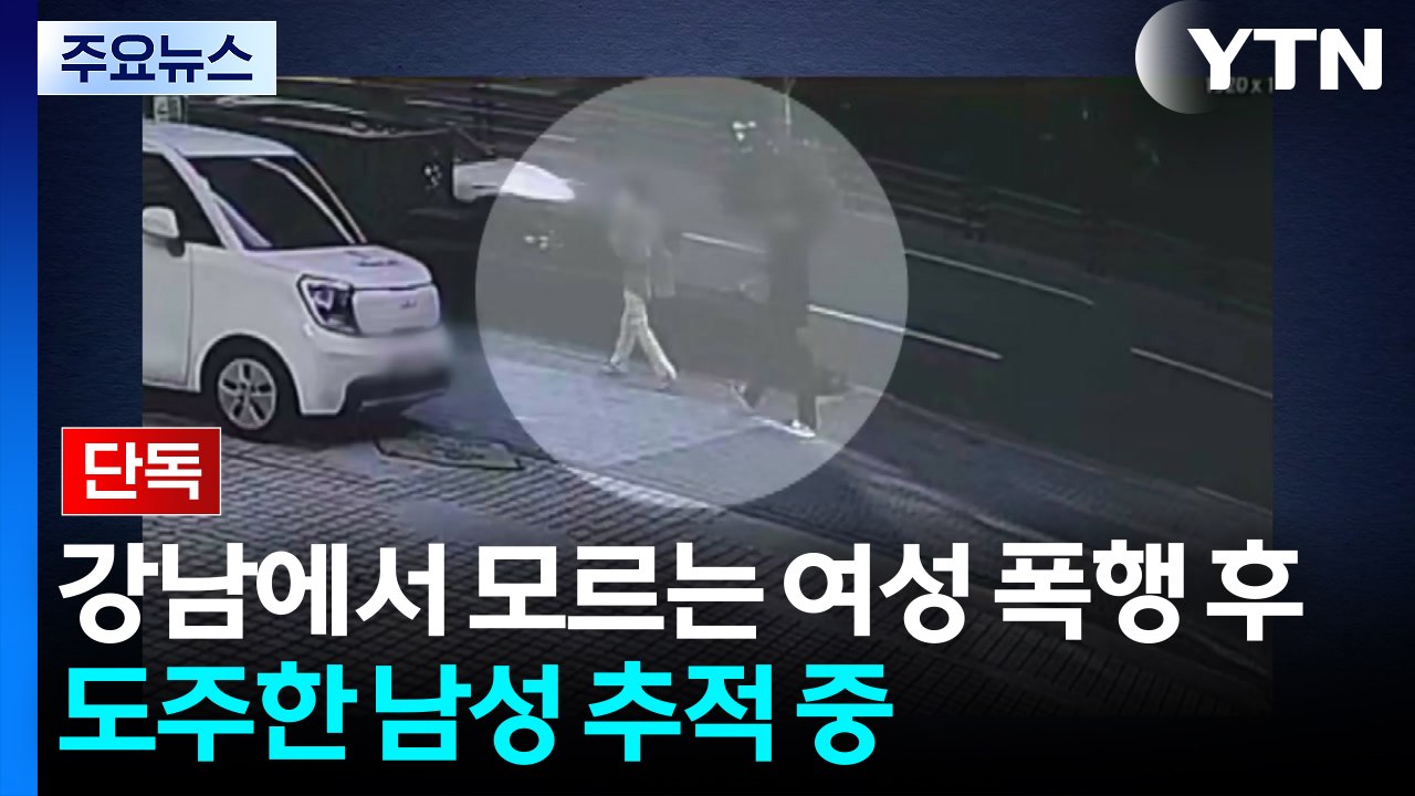 [단독] 강남에서 모르는 여성 폭행 후 도주한 남성 추적 중 / YTN