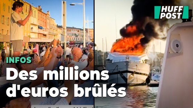 Le « superyacht » Sea Lady II en flammes à Saint-Tropez, des images impressionnantes