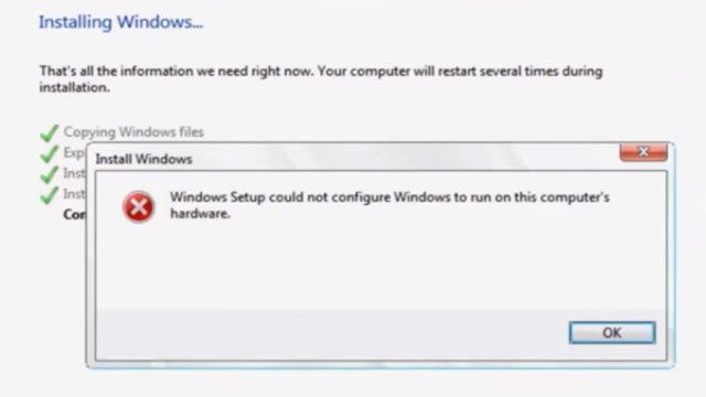 Fix Windows Setup Could Not Configure Windows to Run on This Computer’s Hardware in Windows 11/10/8/7 ✔️