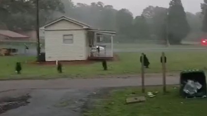 Mobile home suffers major damage when fierce storm hits Habersham County in Georgia