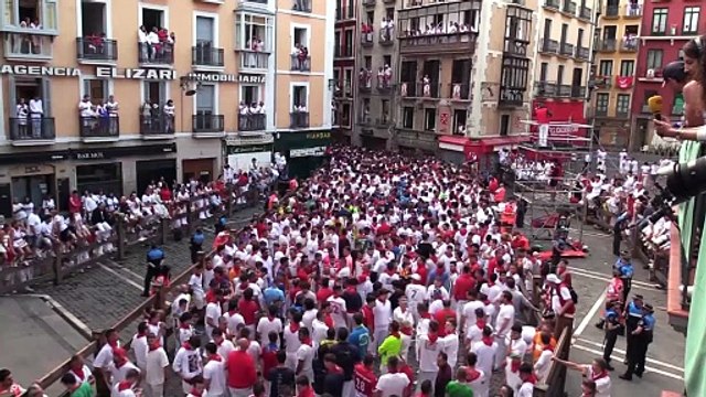 Quinto encierro de los Sanfermines: Los toros de Jandilla provocan cinco heridos