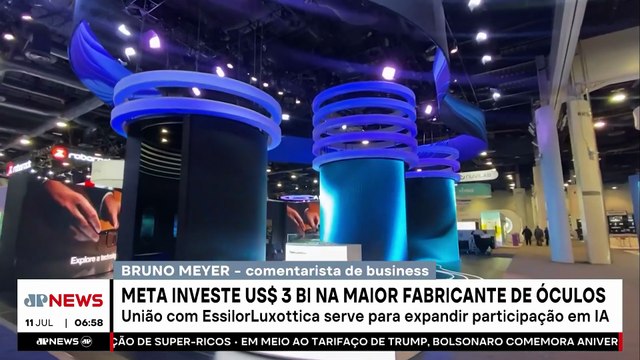 Meta investe US$ 3,5 bilhões no maior fabricante de óculos do mundo; Bruno Meyer comenta