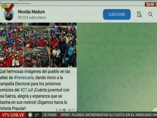 Presidente Maduro resaltó el acompañamiento del pueblo venezolano en el inicio de campaña electoral