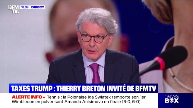 Droits de douane de 30% pour l'UE: pour Thierry Breton, ancien commissaire européen, il faut une équipe politique pour finaliser les négociations avec Washington