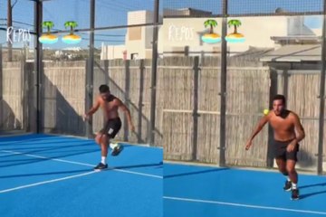 Rayan Cherki sorprende en el pádel con habilidades increíbles ⚽🎾