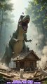 Angry Dinosaur Destroy Cat's House🏡💔 | Emotional Animated Story🐾