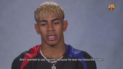 Lamine Yamal reveals his all-time Barça XI