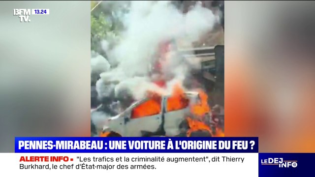 Incendie de Pennes-Mirabeau: une voiture serait à l'origine du feu