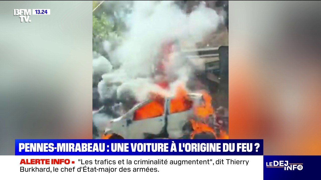 Incendie de Pennes-Mirabeau: une voiture serait à l'origine du feu