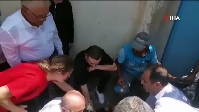 Sıcaktan bayılan gencin yardımına Başkan Büyükkılıç ve Sağlık Müdürü Erşan koştu