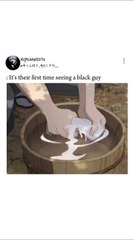 first time ever saw a black guy 🤣🤣