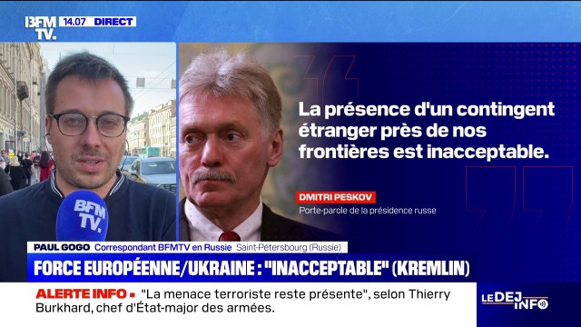 Ukraine: la Russie juge inacceptable l'idée du déploiement d'un contingent européen dans le pays