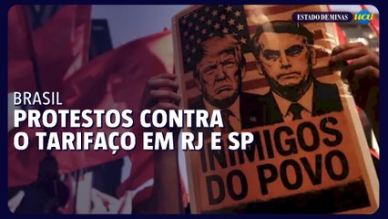 Brasileiros ocupam as ruas contra tarifas de Trump