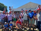 Gabriel Renard et la fan zone pour son fils Alexis Renard sur le Tour de France