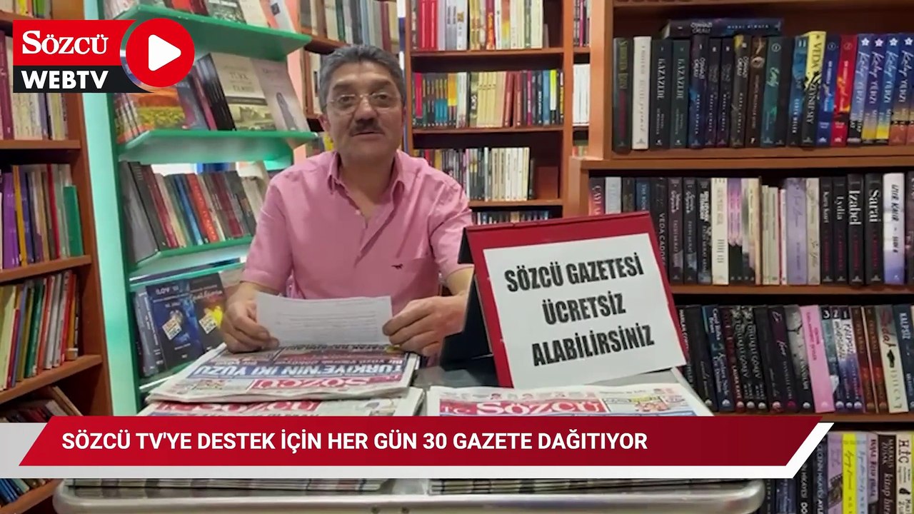 SÖZCÜ TV'ye destek için her gün 30 gazete dağıtıyor