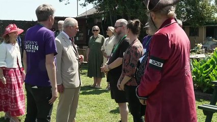 King Charles praises young carers on garden visit in Kent