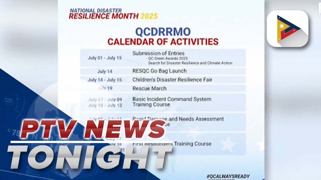 QC LGU reveals schedule of activities for Nat’l Disaster Resilience Month celebration