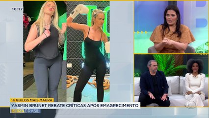 Yasmin Brunet rebate críticas após emagrecimento