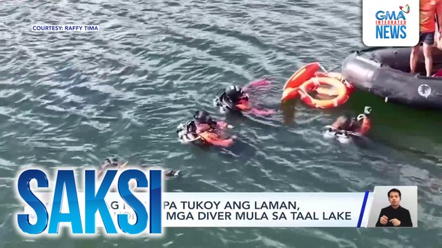 Mga butong natagpuan sa sako sa Taal Lake kahapon, ikukumpara sa dna sample ng kaanak ng mga nawawalang sabungero kung mapatunayang buto ng tao | Saksi