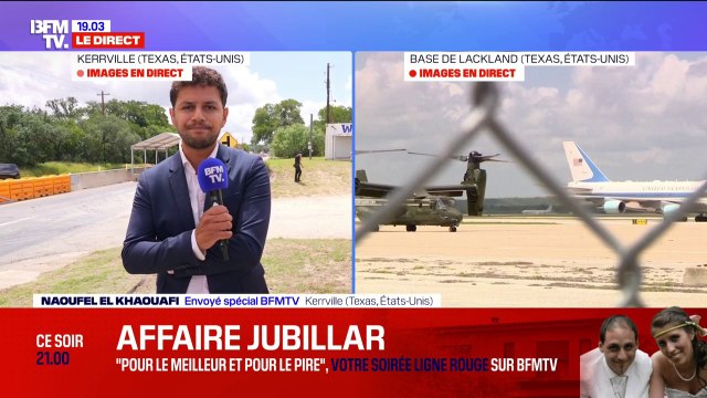 L'avion de Donald Trump vient de se poser au Texas, une semaine après les inondations meurtrières