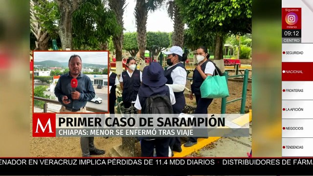 Confirman primer caso importado de sarampión en Chiapas