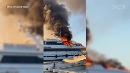 Luxury Superyacht Bursts into Flames While Docked in Saint-Tropez in Dramatic Photos