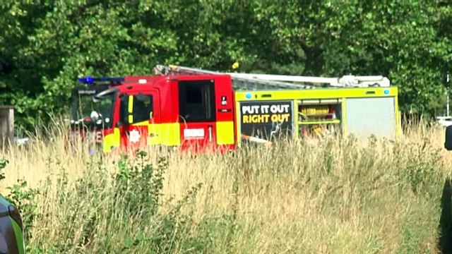 Heatwave: Firefighters called to grass fire in east London