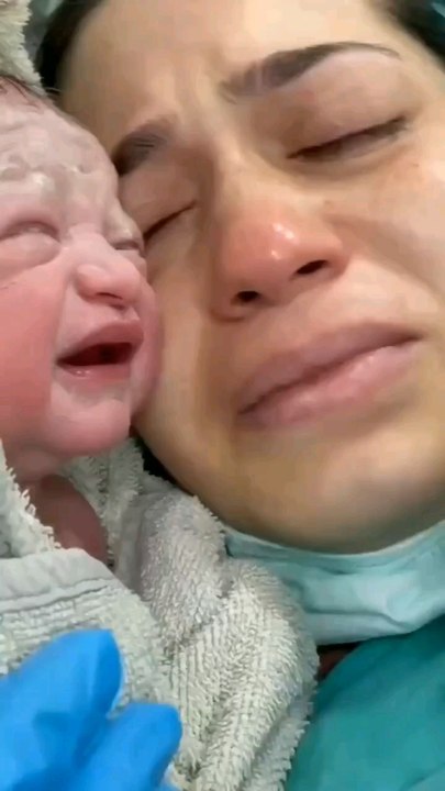 #New born baby loves mom#