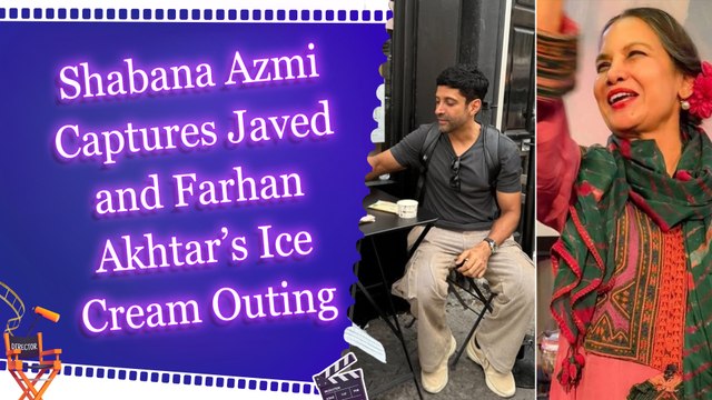 Shabana Azmi Shares Heartwarming Photo of Javed and Farhan Akhtar Enjoying Ice Cream