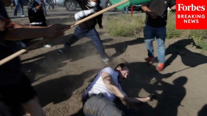Protesters Confront And Attack Pro-ICE Supporter In Camarillo, California