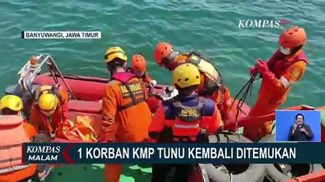 Detik-Detik Tim SAR Temukan 1 Lagi Korban KMP Tunu Pratama Jaya di Selat bali | KOMPAS MALAM