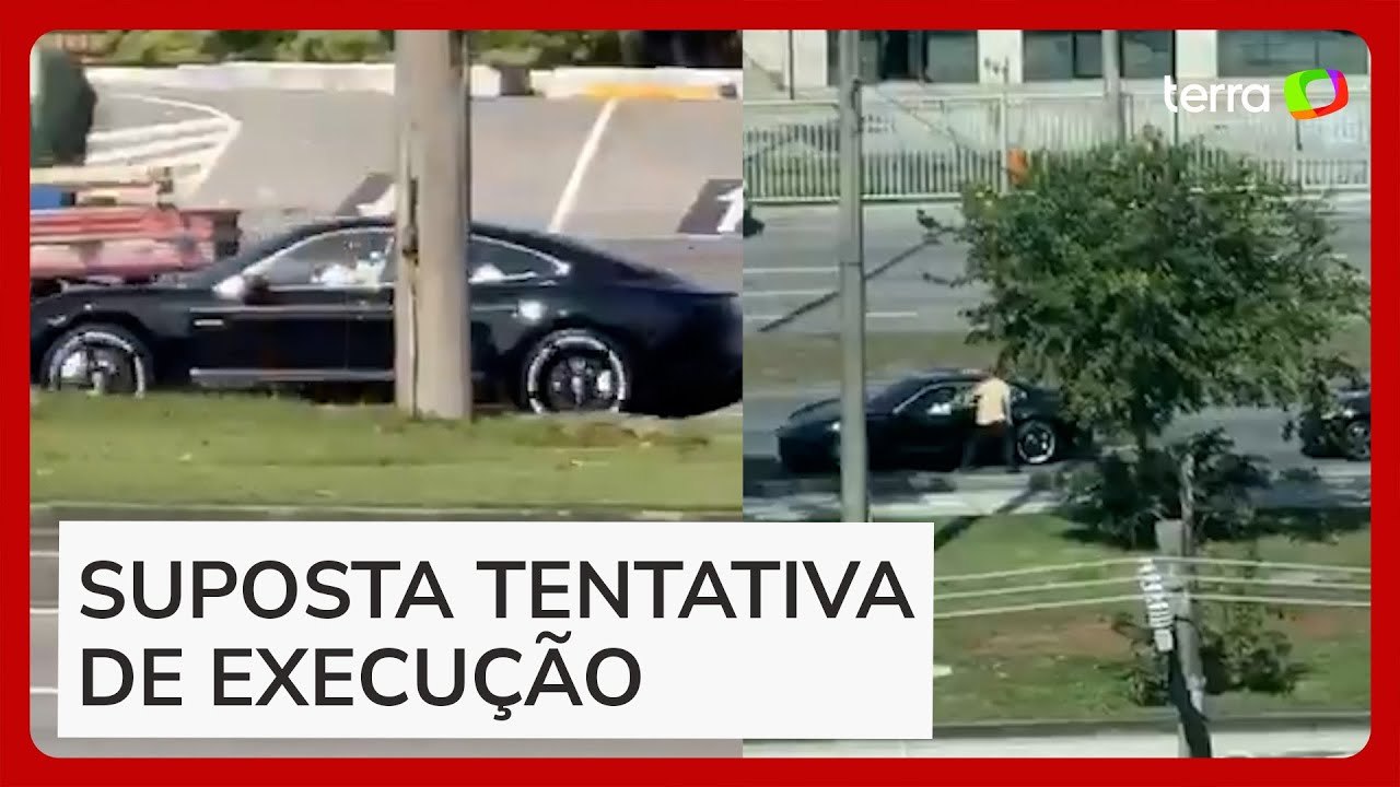 Bicheiro é alvo de tiros em Porsche blindado na Barra da Tijuca, no Rio de Janeiro