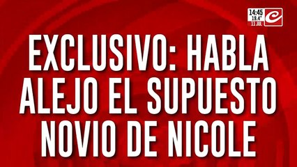 Habla Alejo el supuesto novio de Nicole: "Estaba viendo Crónica y quise salir al aire"