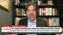 PT lança campanha e pede militância contra tarifaço de Donald Trump