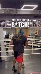 He messed with the wrong sparring partner!! #boxing
