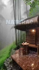 Soothing Rain sound with cup of tea