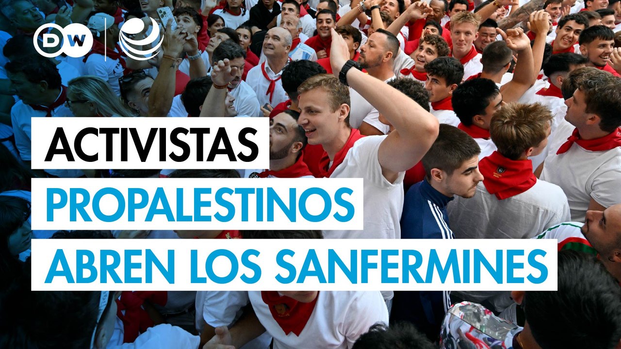 Activistas propalestinos abren los sanfermines