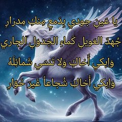 يا عين جودي بدمع منك مدرار    ،    الخنساء