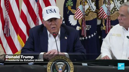 Donald Trump visita Texas tras una semana de las inundaciones