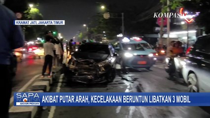 Macet Panjang Akibat Kecelekaan Beruntun Libatkan 3 Mobil di Kramat Jati | SAPA PAGI