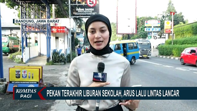 Pekan Terakhir Libur Sekolah, Arus Lalu Lintas Kawasan Lembang Ramai Lancar | KOMPAS PAGI