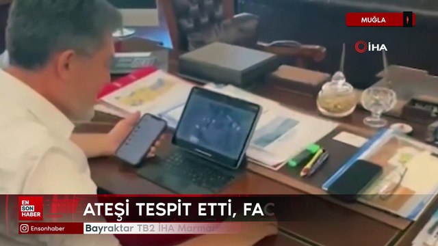 Bayraktar TB2 İHA Marmaris’te yangını önledi