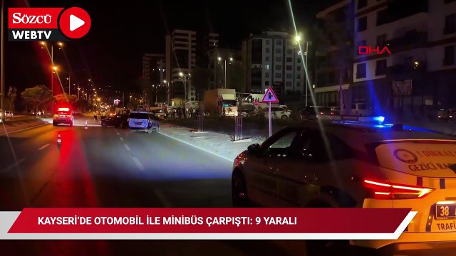 Kayseri’de otomobil ile minibüs çarpıştı: 9 yaralı