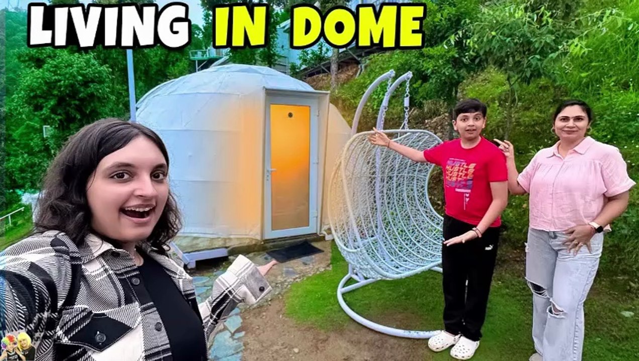 LIVING IN DOME _ Family Travel Vlog _ Aayu and Pihu Show