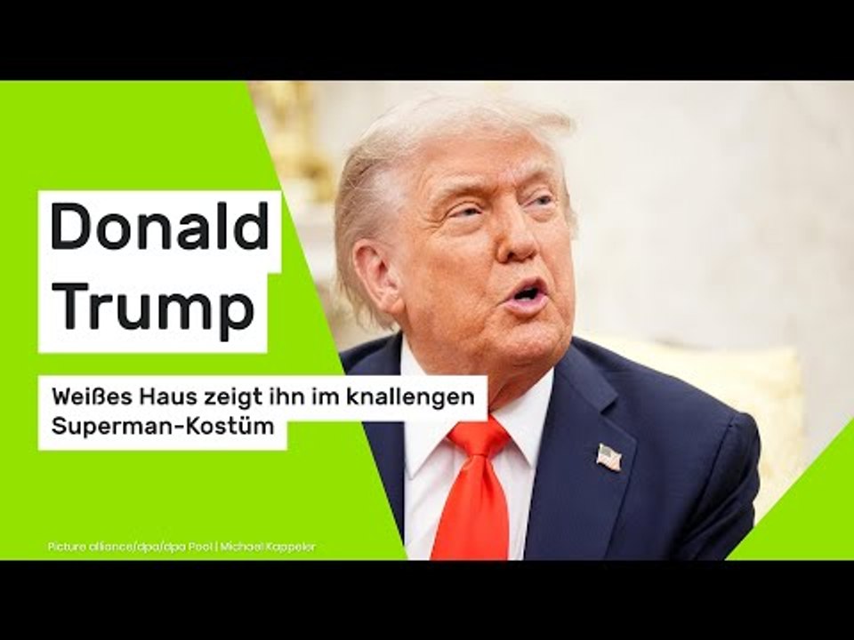 Donald Trump: Weißes Haus zeigt ihn im knallengen Superman-Kostüm
