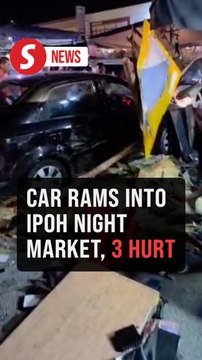 Car ploughs through Ipoh night market, injuring three women