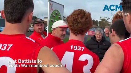 Football: South Warrnambool coach Mat Battistello 2025