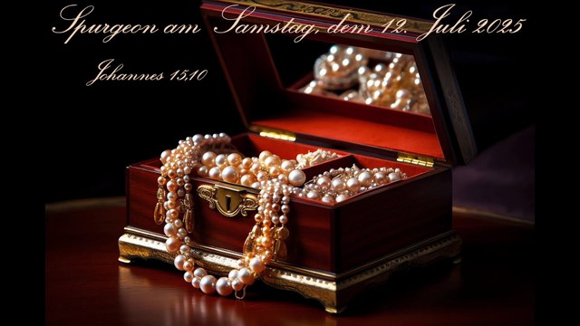 Spurgeon am Samstag, dem 12. Juli 2025, zu Johannes 15,10