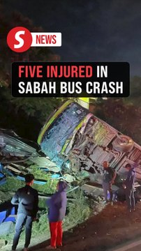 Dangerous driving leads to express bus crash in Sabah, injuring five people